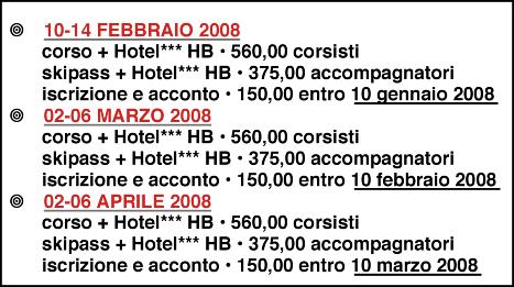 date e costi corso agonismo